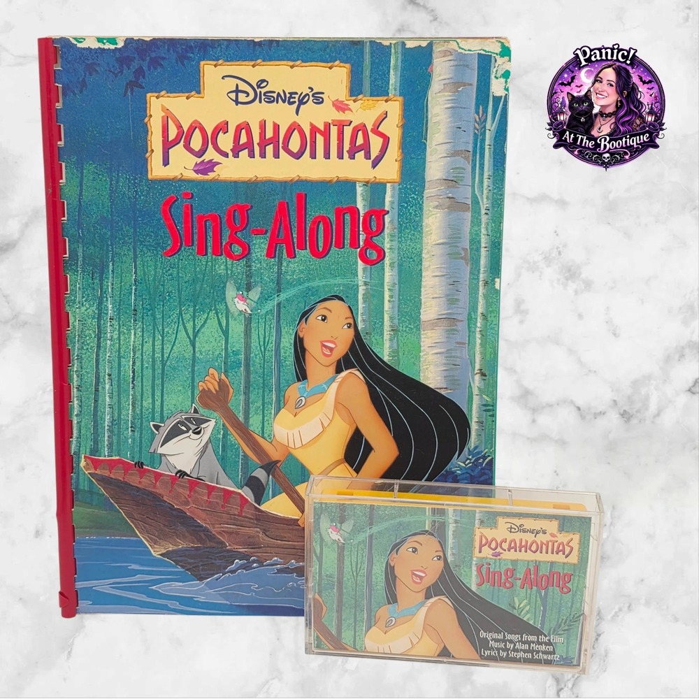 Disney Pocahontas‎ Sing-Along Cassette Tape & Lyric Book 1995 Vintage Soundtrack